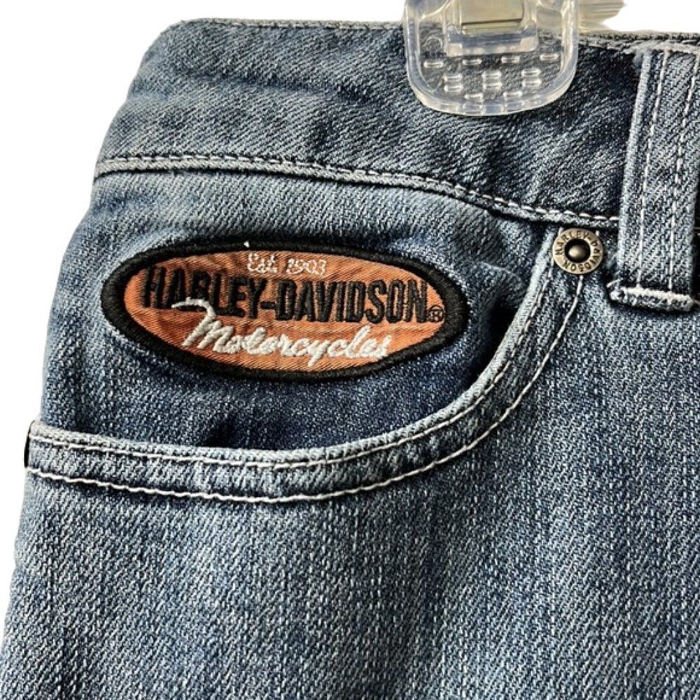 Vintage Harley-Davidson Mid-Rise Bootcut Jeans Long Length